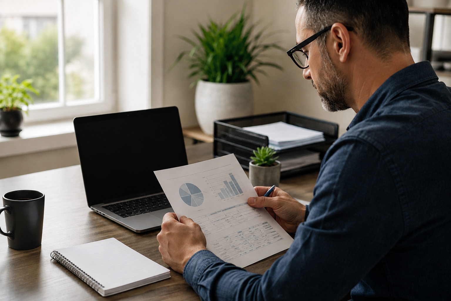 small business owner reviewing hr costs