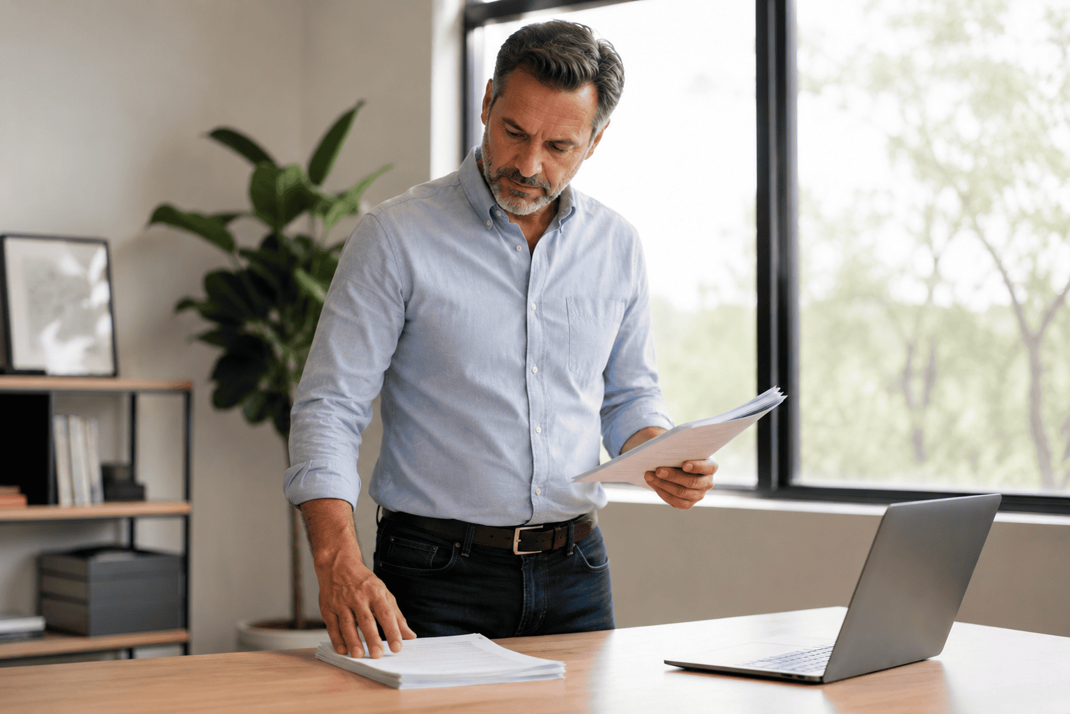 Utah small business owner reviewing payroll and PEO service options with an HR advisor